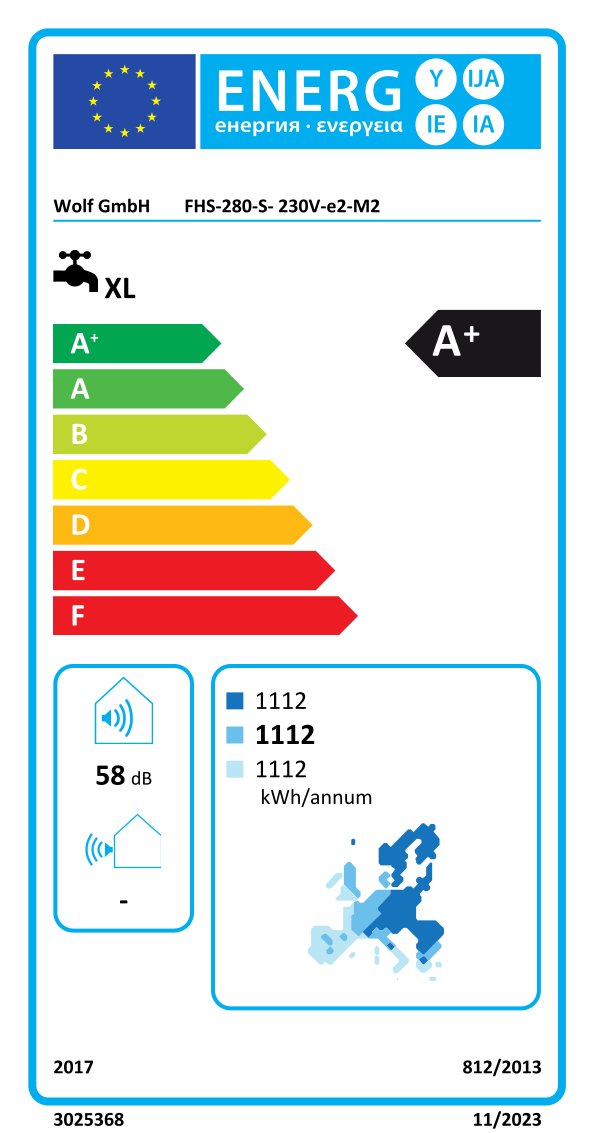 Wolf Warmwasser-Wärmepumpe FHS-280-S (R134a)