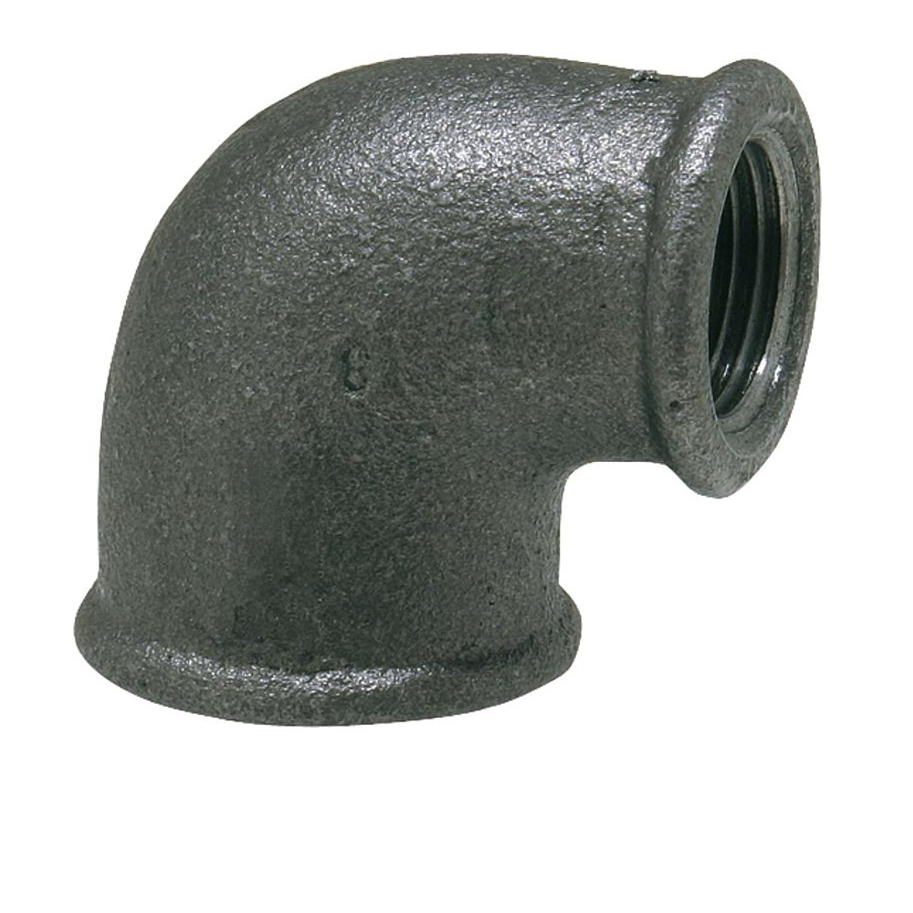 9308747-01 Reduzierter Temperguss Winkel 90° IG - verschiedene Größen Fitting reduziert schwarz