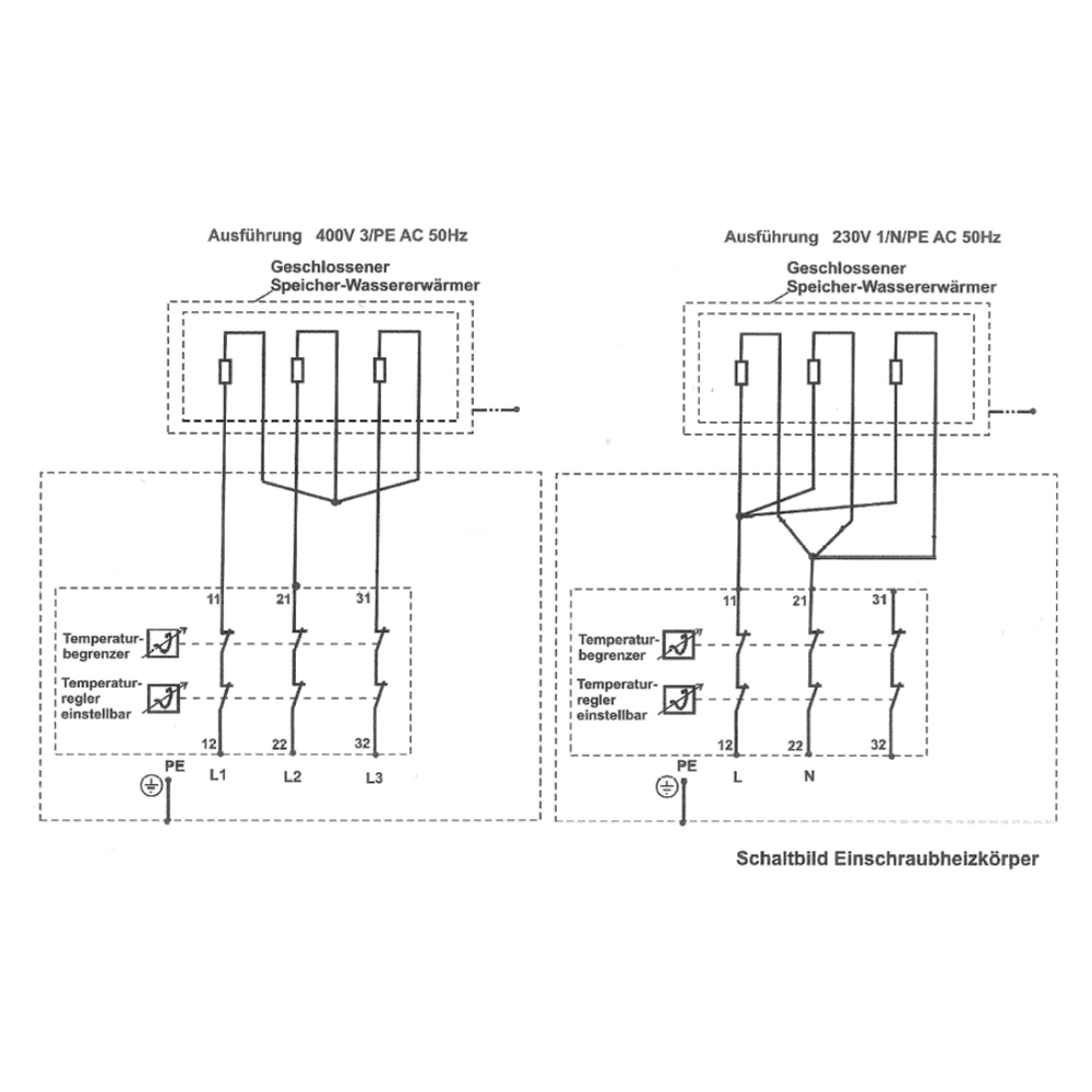 TWL Elektroheizstab regelbarer Heizstab Heizpatrone Heizelement