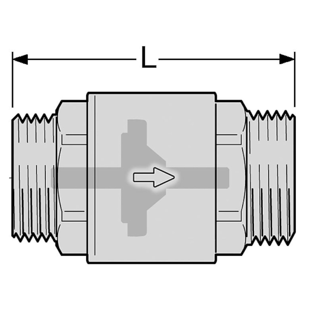 Rückschlagventil AG 3/8" bis 1 1/4" Schwerkraftbremse Messing