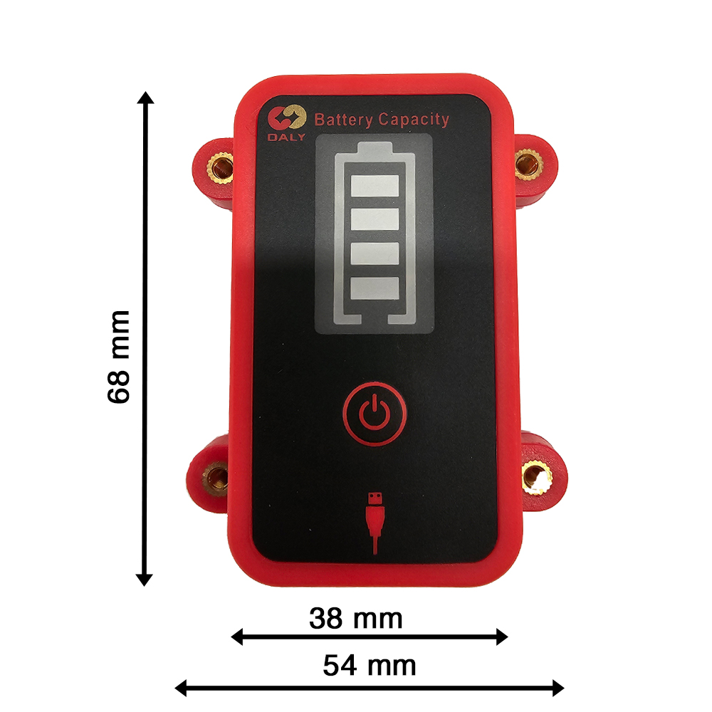 DALY Power Display Board – für Daly Smart BMS mit Batterie-Kapazitätsanzeige und LED - 12V - SOC Anzeige