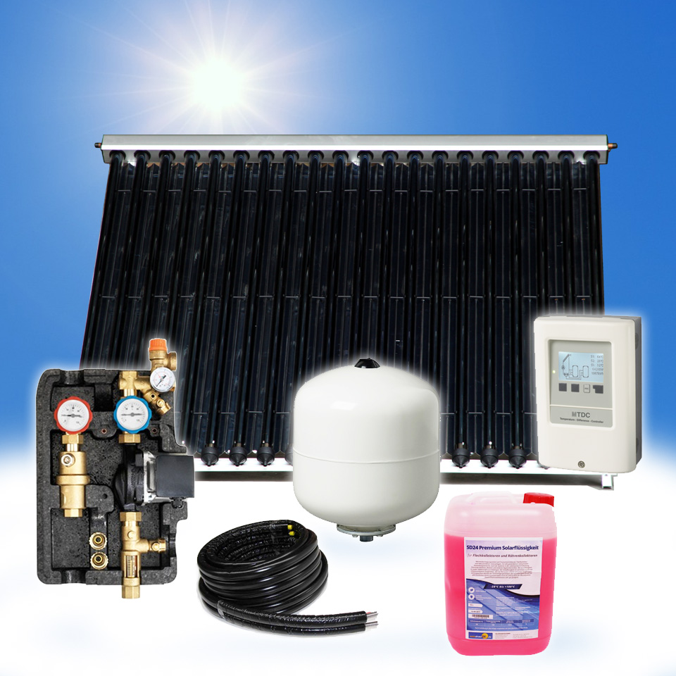 PaketSolarthermie5-1-3OS-B-vakuum2 Vakuumröhrenkollektor CPC Brauchwasser-Paket 4,28
