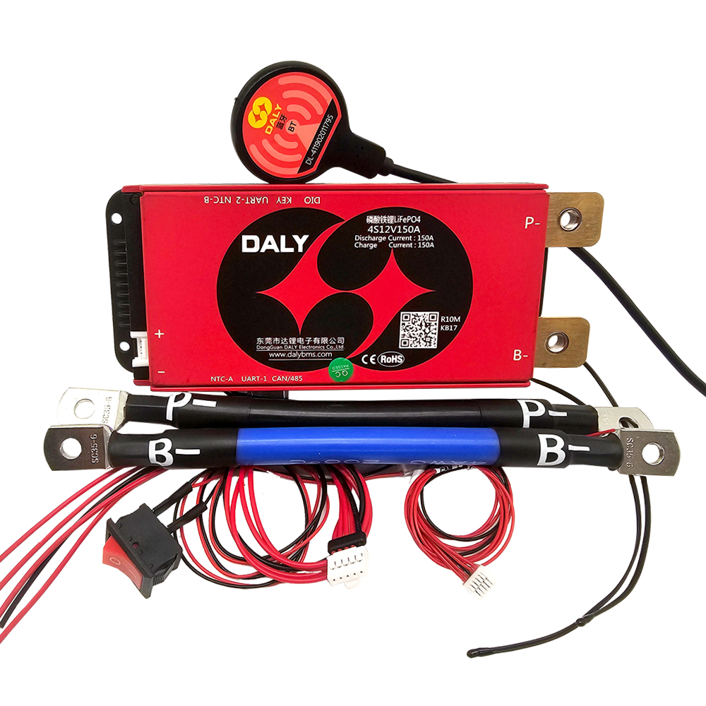 DALY Smart BMS LiFePO4 4S 12V 150A Battery Protection Board UART/RS485/CAN Balancing USB Bluetooth - 0% MwSt. DALY Smart BMS LiFePO4 4S 12V 150A Battery Protection Board UART/RS485/CAN Balancing USB Bluetooth - 0% MwSt.