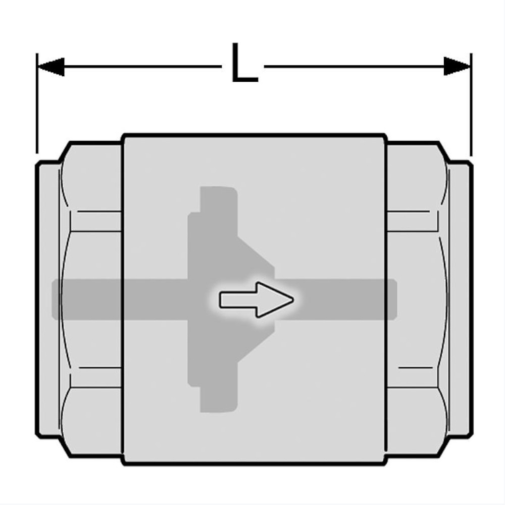 Rückschlagventil 3/8" bis 2" IG Schwerkraftbremse Innengewinde