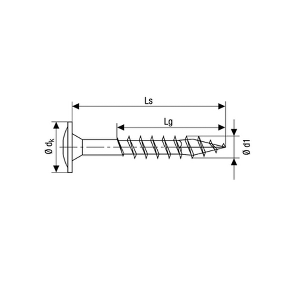 Tellerkopf Schraube Teilgewinde T-STAR plus T40 A2 Edelstahl rostfrei 4CUT 8 x 80/100/120 mm