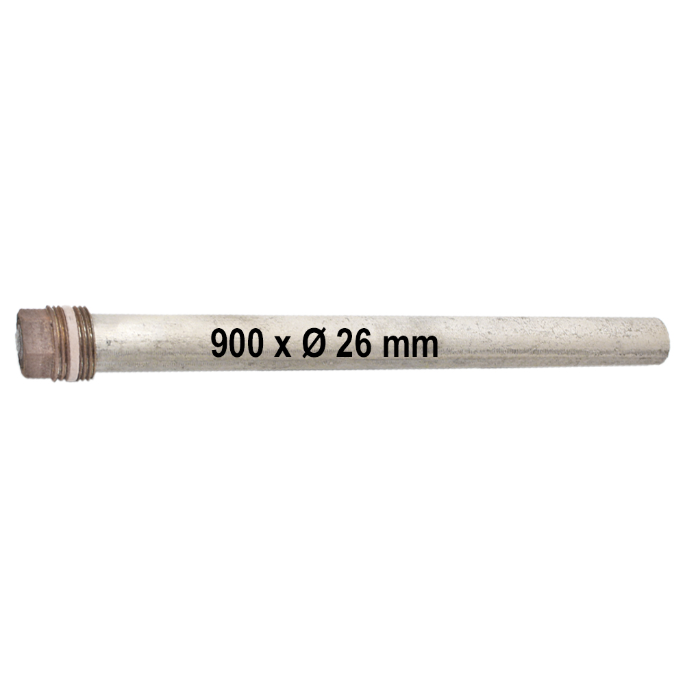 Magnesiumanode 900 x Ø26 mm, DN25 1" Opferanode Schutzanode