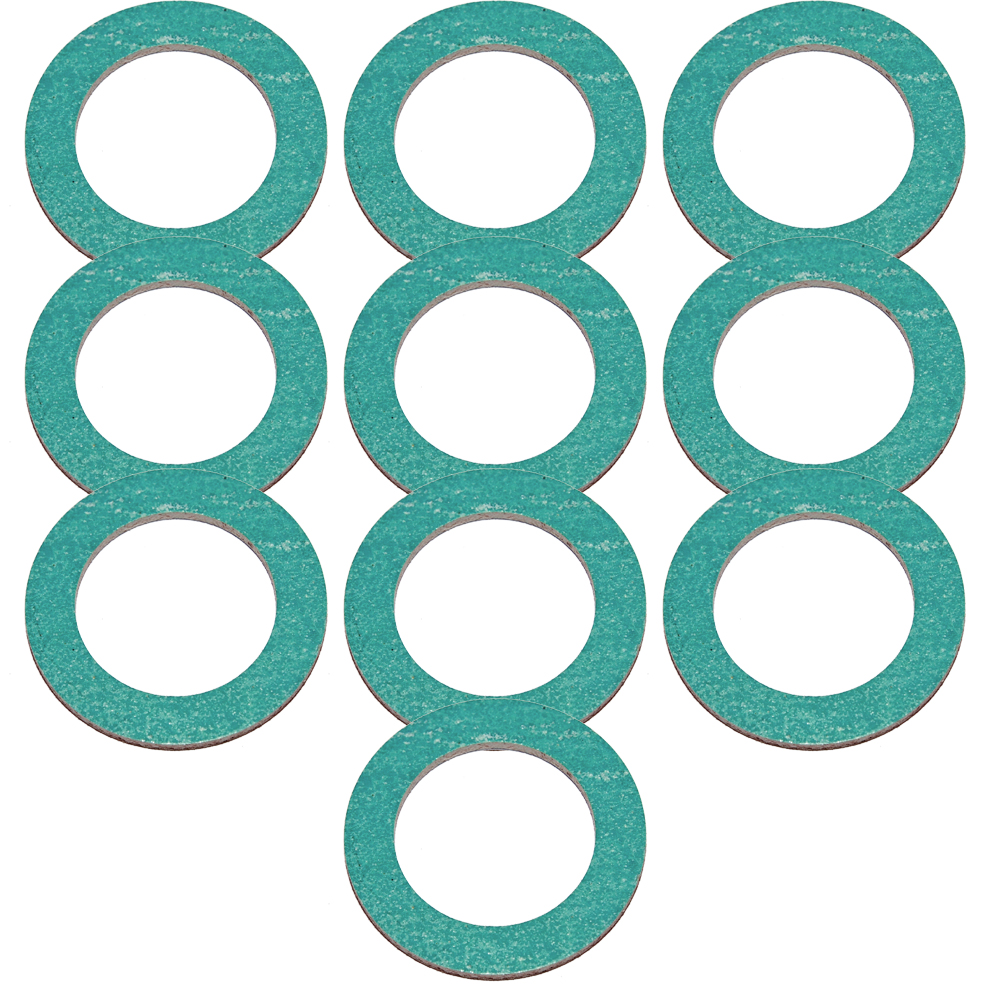 DI-Set-02 Set Hochtemperatur Dichtungen für Solar, Heizung & Wasser – Flachdichtungen von 3/8" bis 2 1/2" – hitzebeständig bis 250 °C, kurzzeitig 350 °C, inkl. Zulassungen