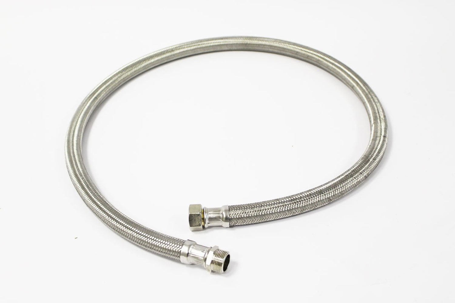 1/2" Panzerschlauch 1500 mm IG/AG mit Edelstahldrahtumflechtung KTW-A