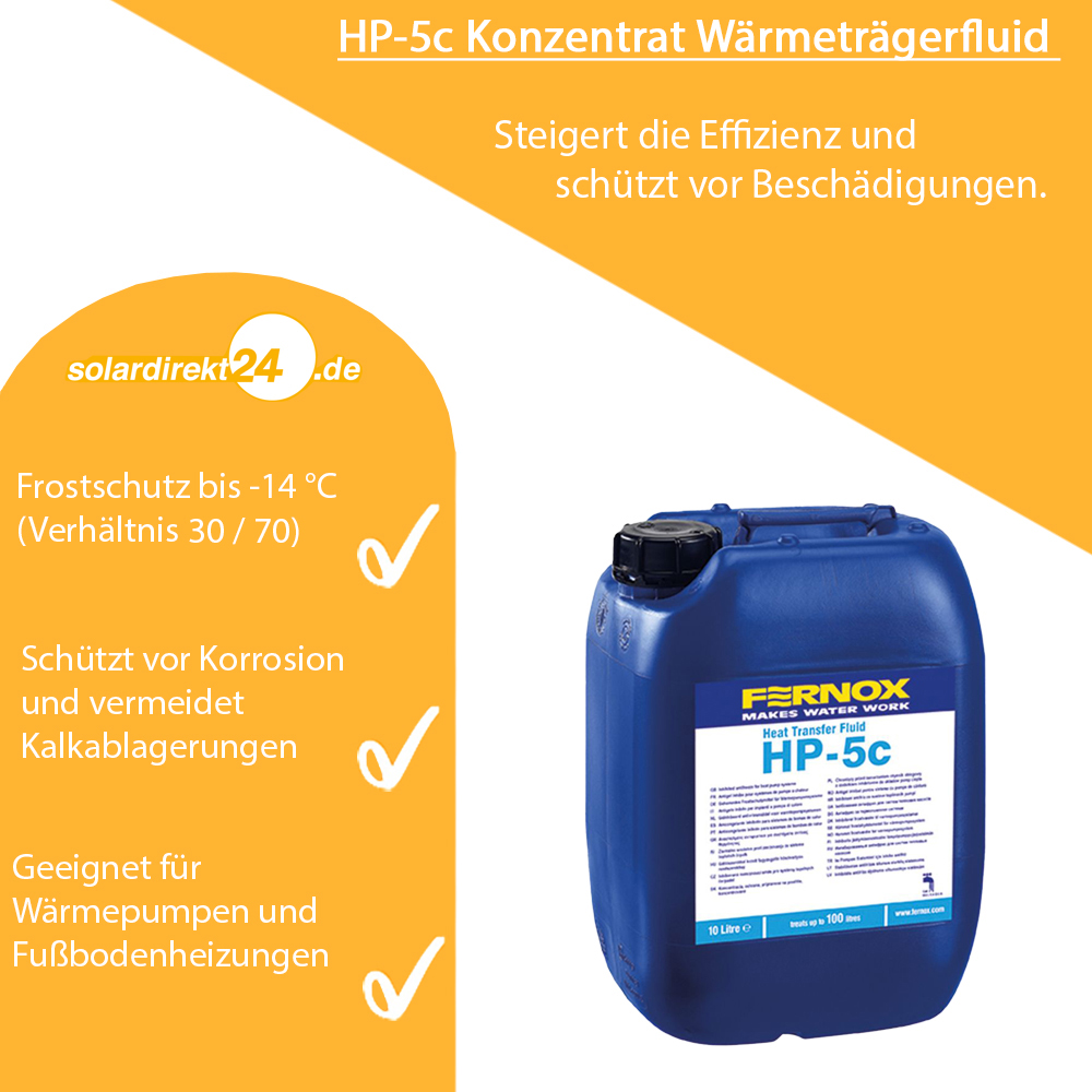 10 Liter Fernox HP-5c Konzentrat Wärmeträgerfluid für Wärmepumpen und Fußbodenheizungen