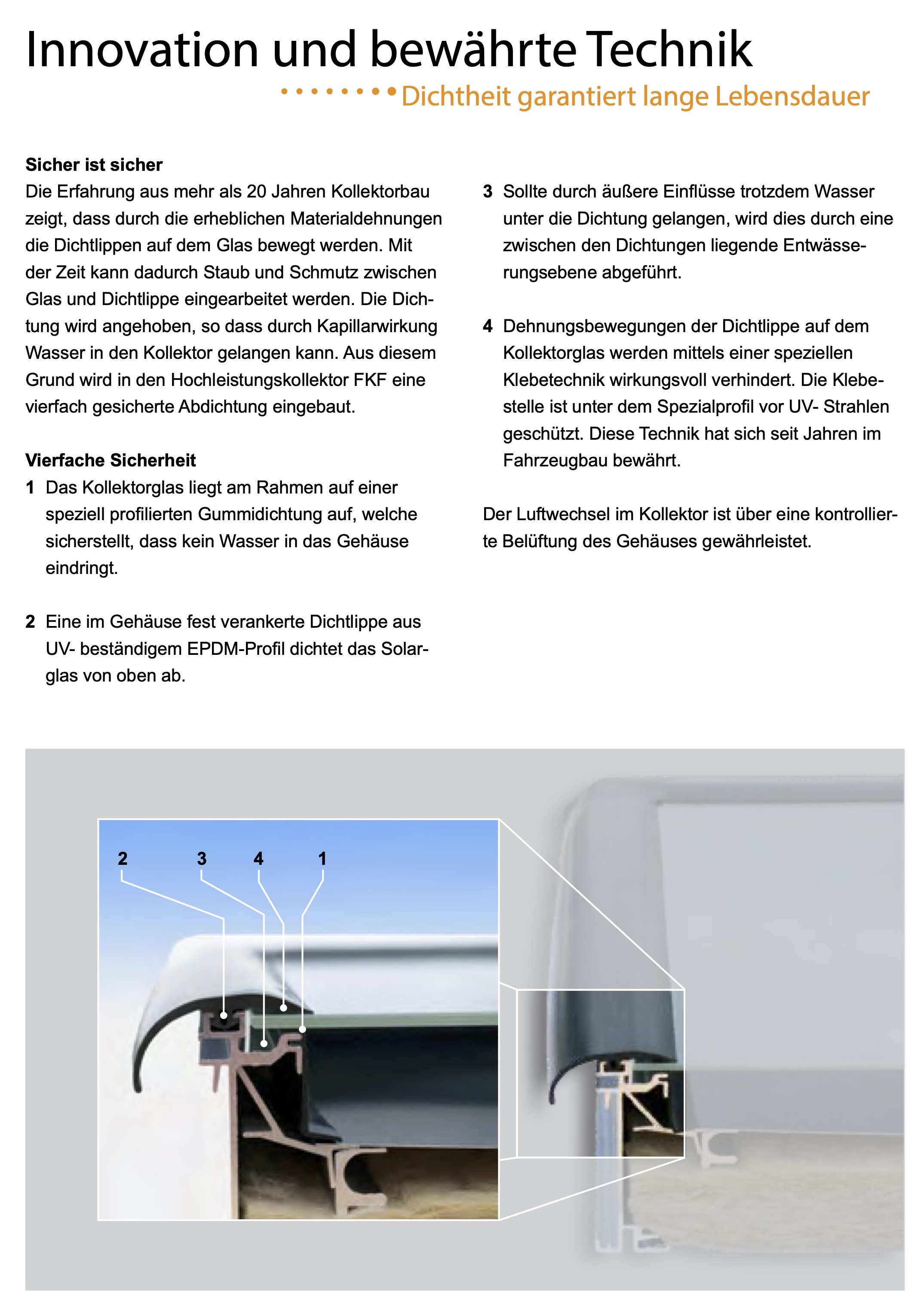 Aufdach Montageset für STI FKF 270 Horizontal-Flachkollektoren - einreihig mit Snap Cover