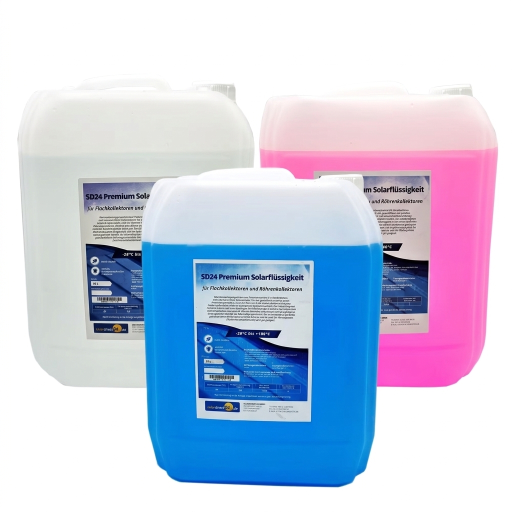 Solarliquid Premium Solarflüssigkeit 10 l – Fertiggemisch für Flach- und Vakuumröhrenkollektoren, Frostschutz bis -28 °C, Korrosionsschutz