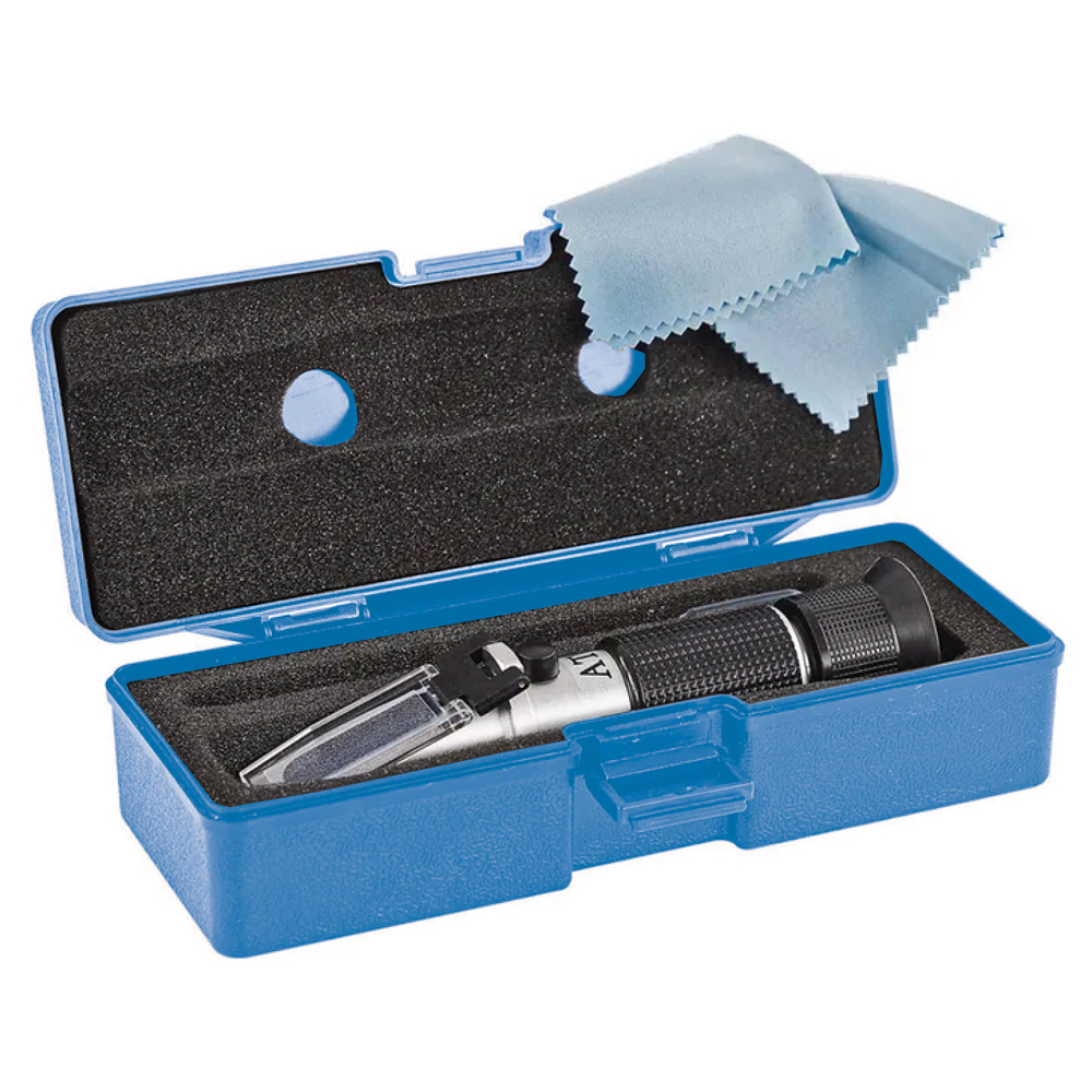 Refraktometer-Set Bestimmung des Frostschutzgehaltes für Solar- und Heizungsanlagen, PKWs und Batterien Refraktometer-Set Bestimmung des Frostschutzgehaltes für Solar- und Heizungsanlagen, PKWs und Batterien