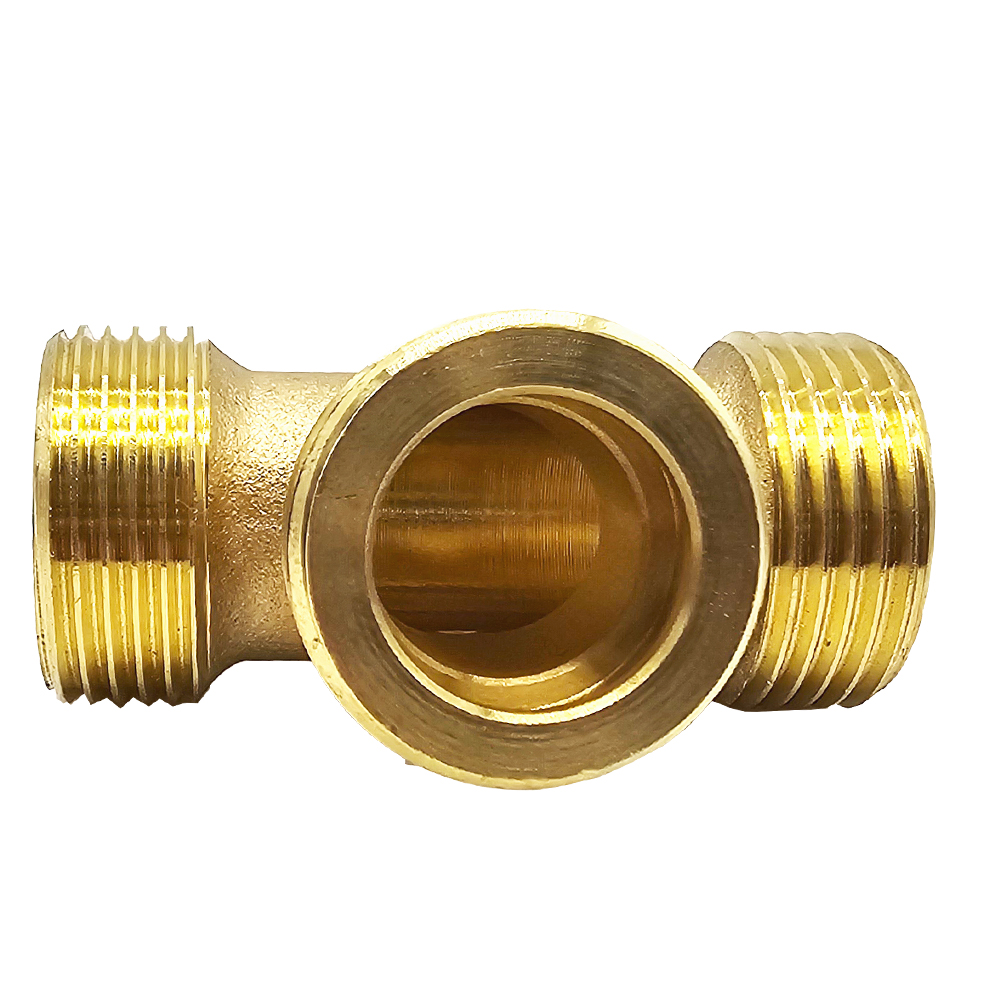 Messingfitting T-Stück flachdichtend 1/2" 3/4" 1" 1 1/4" - Trinkwasser geeignet - Heizungs- & Solaranlagen