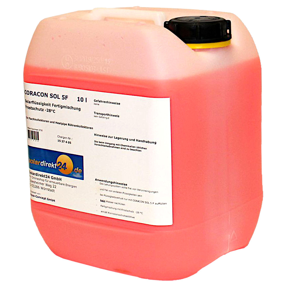 3755-10 10 Liter Solarflüssigkeit Coracon Sol 5F -28°C