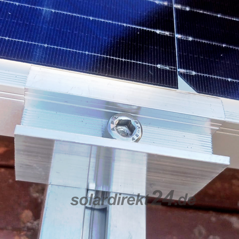 2er-Set Endklemme für 40mm Module silber Solar Photovoltaik Aluminium 0% MwSt.