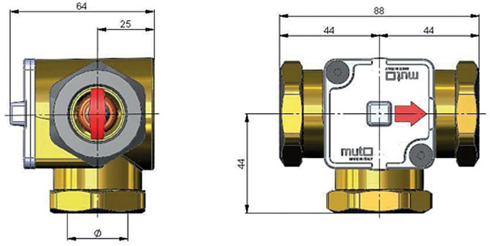 Thermisches Ladeventil TM 3000 63°C  1"