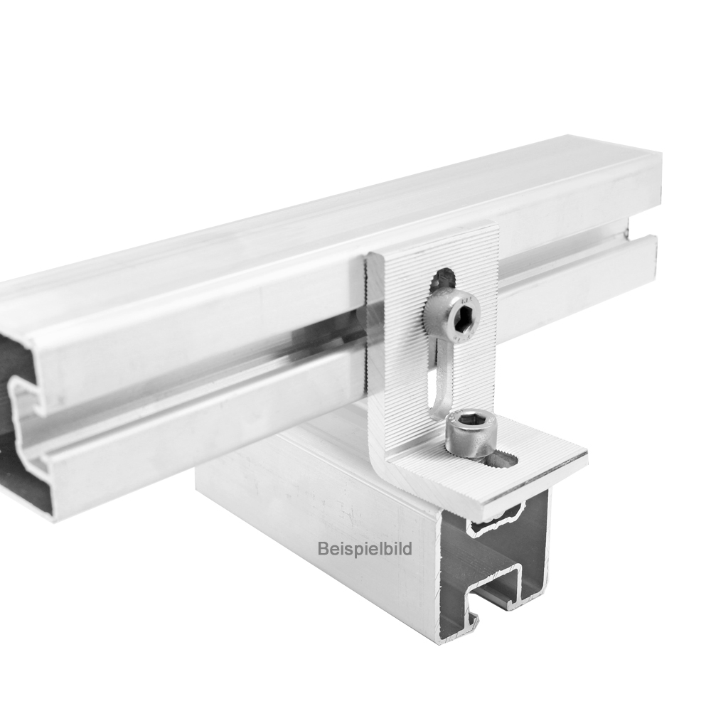 Winkel-03 Set Kreuzverband Winkel für Aluprofil inkl. Schrauben + Nutensteine Kreuzverbinder