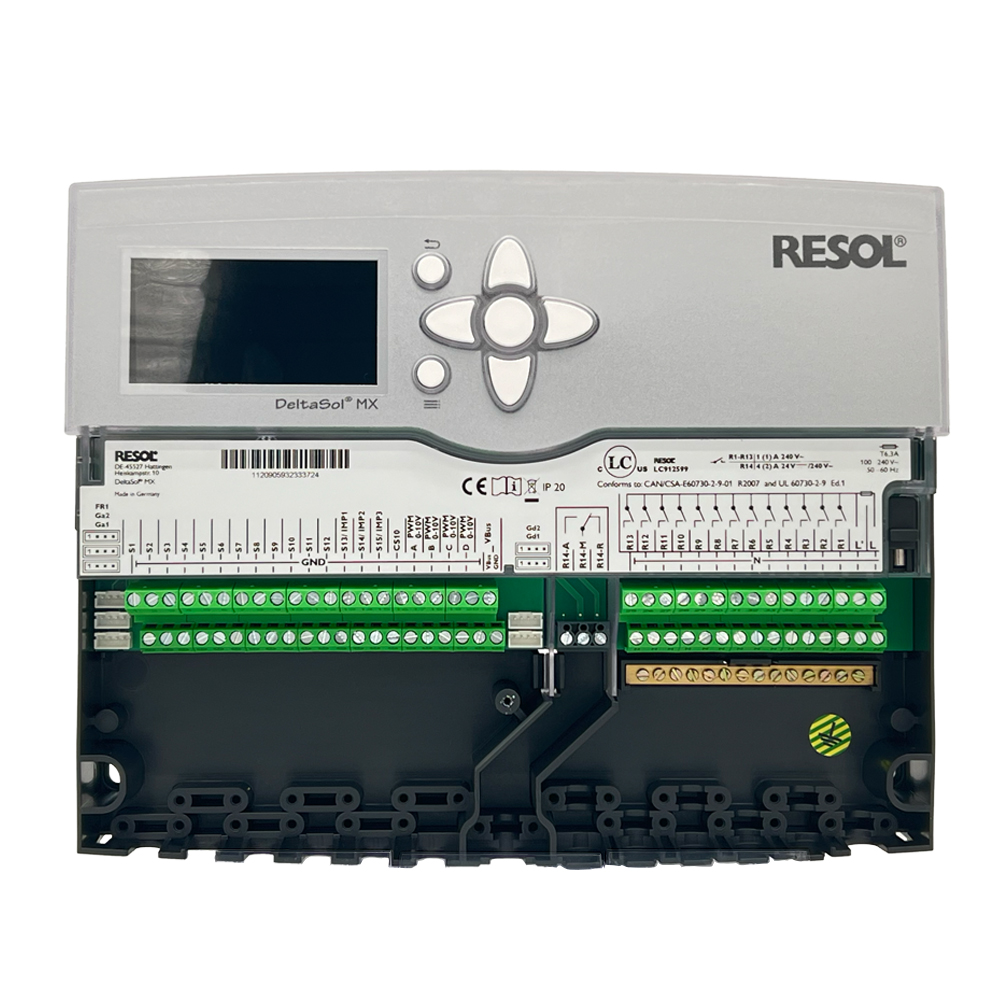 Solarsteuerung Resol DeltaSol MX (inkl. 2 x FKP6 - 4 x FRP6) - Komplettpaket