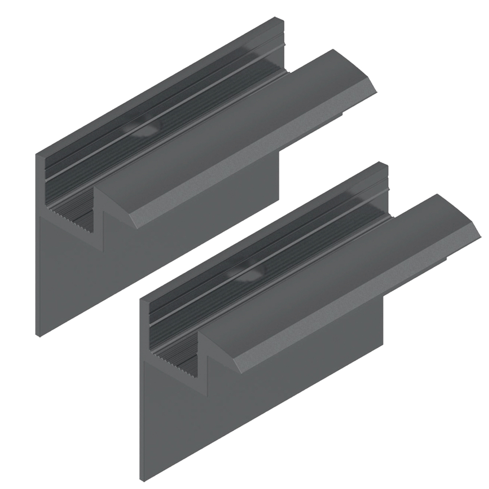 9742-se2er 2er-Set Endklemme für 35 mm Module schwarz Solar Photovoltaik Aluminium 0% MwSt.