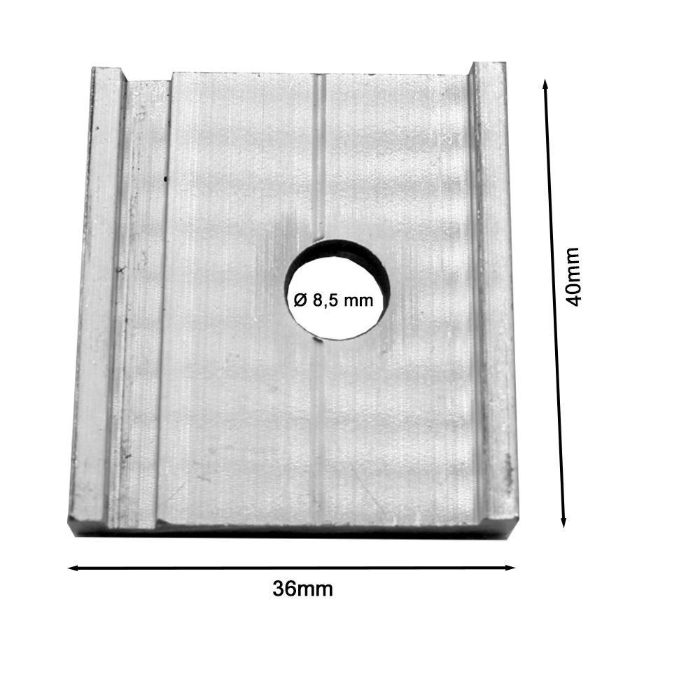 9785-Wasi26-02 2er-Set Alu Montageplättchen für M8