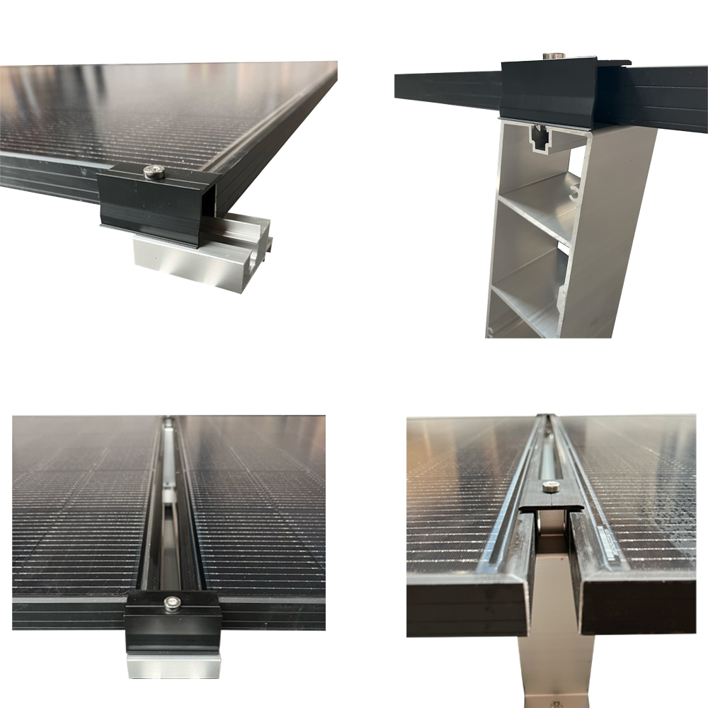 Solar Halterung Flachdach Ballast Montageset Dach Befestigung für 4 Solarmodule