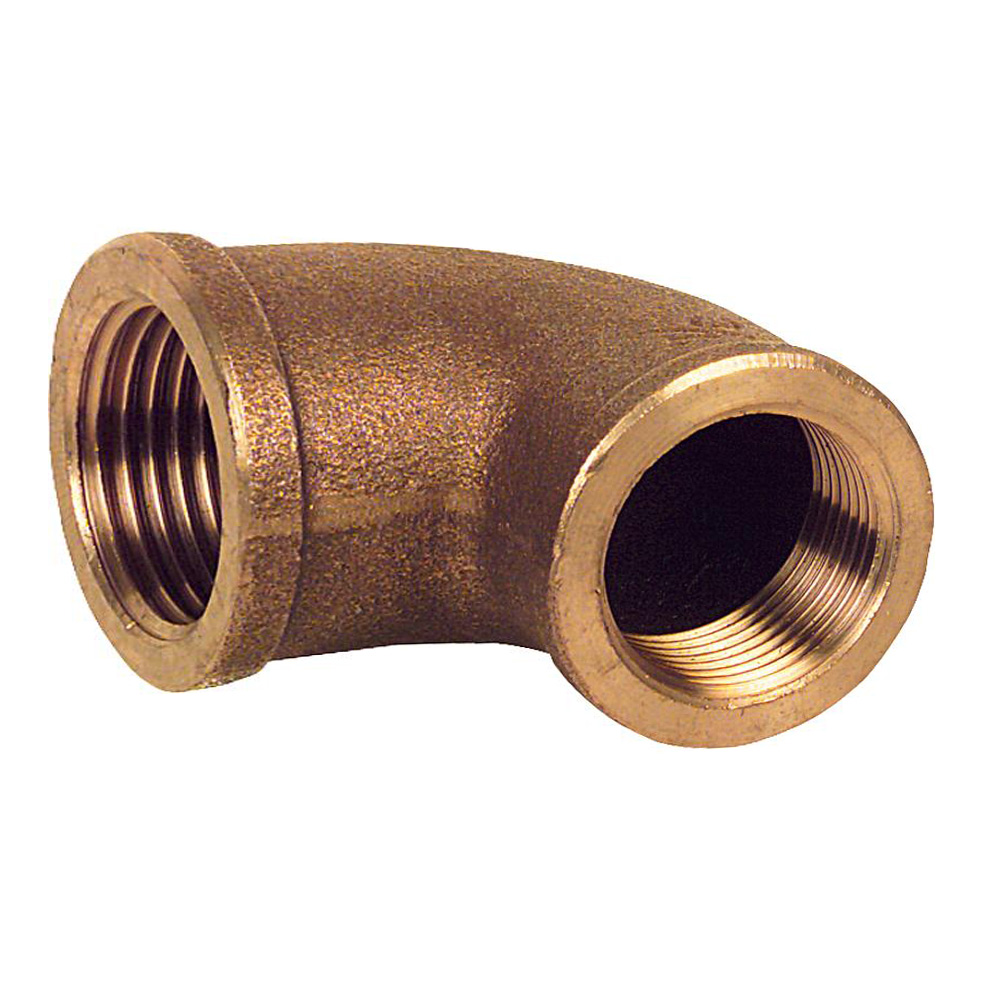 Rotguss Winkel 90° reduziert 3/4" x 1/2" IG / IG Typ 3090 Gewindefitting