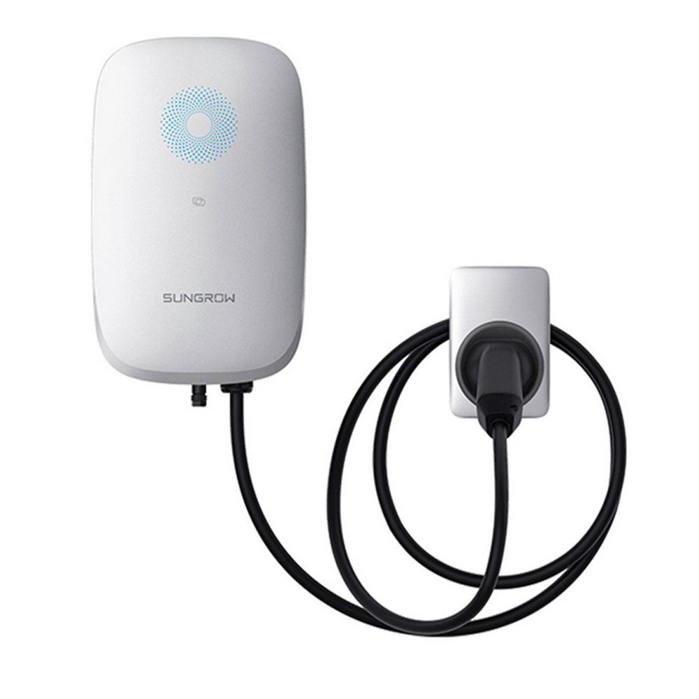 Sungrow AC22E-01 Wallbox 22 kW mit 7 m Typ-2 Kabel – WLAN, LAN, RFID, PV-Überschussladen, IP65, 11/22 kW einstellbar