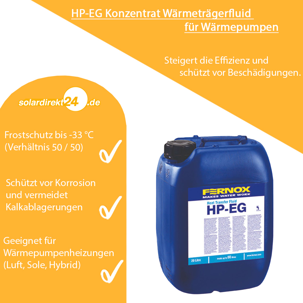 20 Liter Fernox HP-EG Konzentrat Wärmeträgerfluid für Wärmepumpen Luft oder Bodenwärme