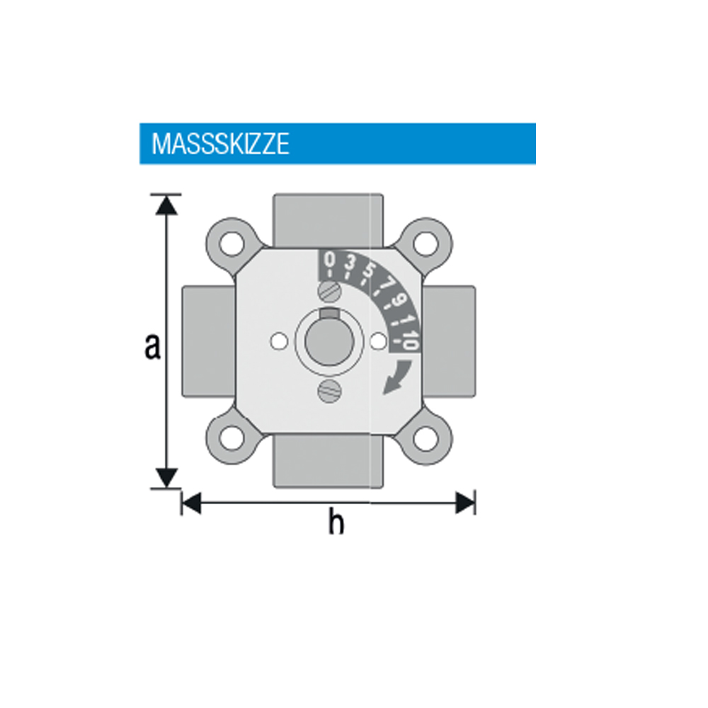 4-Wegemischer Easyflow AG DN32 1 1/4" KV9,0 Umschaltventil 4-Wege-Mischer Typ 4A