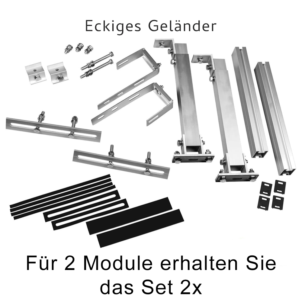 Balkonkraftwerk Halterung bis 30° neigbar 1 oder 2 Module - 0% MwSt. Balkonkraftwerk Halterung bis 30° neigbar 1 oder 2 Module - 0% MwSt.