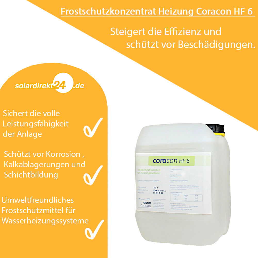 Coracon HF6 Konzentrat Heizungsschutz Frostschutz für Wasserheizungssysteme