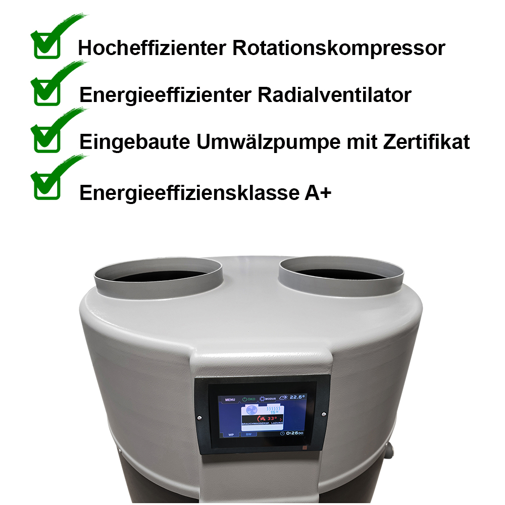 Luft-Wasser Wärmepumpe DROPS D 4.1 - Wärmeleistung 1,98 kW für Brauch-/Warmwasser