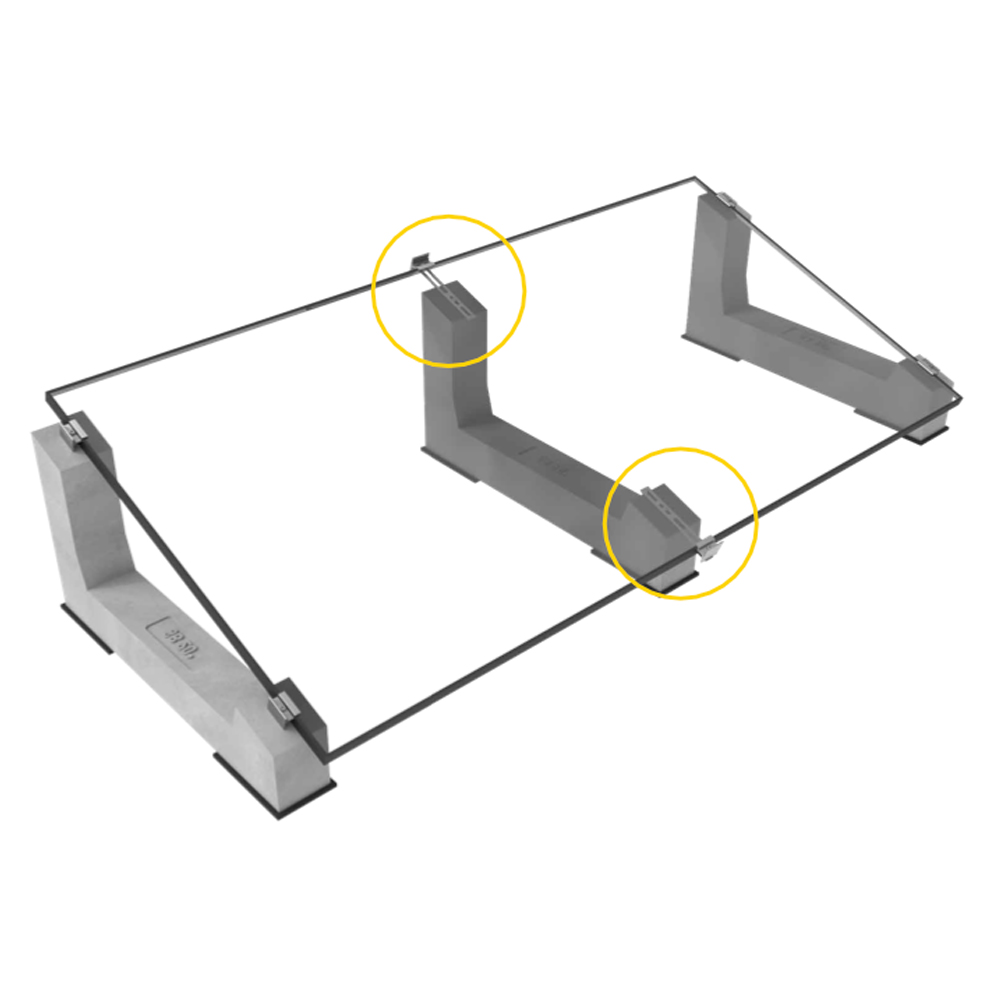 SUNBALLAST 2er-Set NO-FLEX Aluminumplatte Verstärkungselement für große Module - 0% MwSt