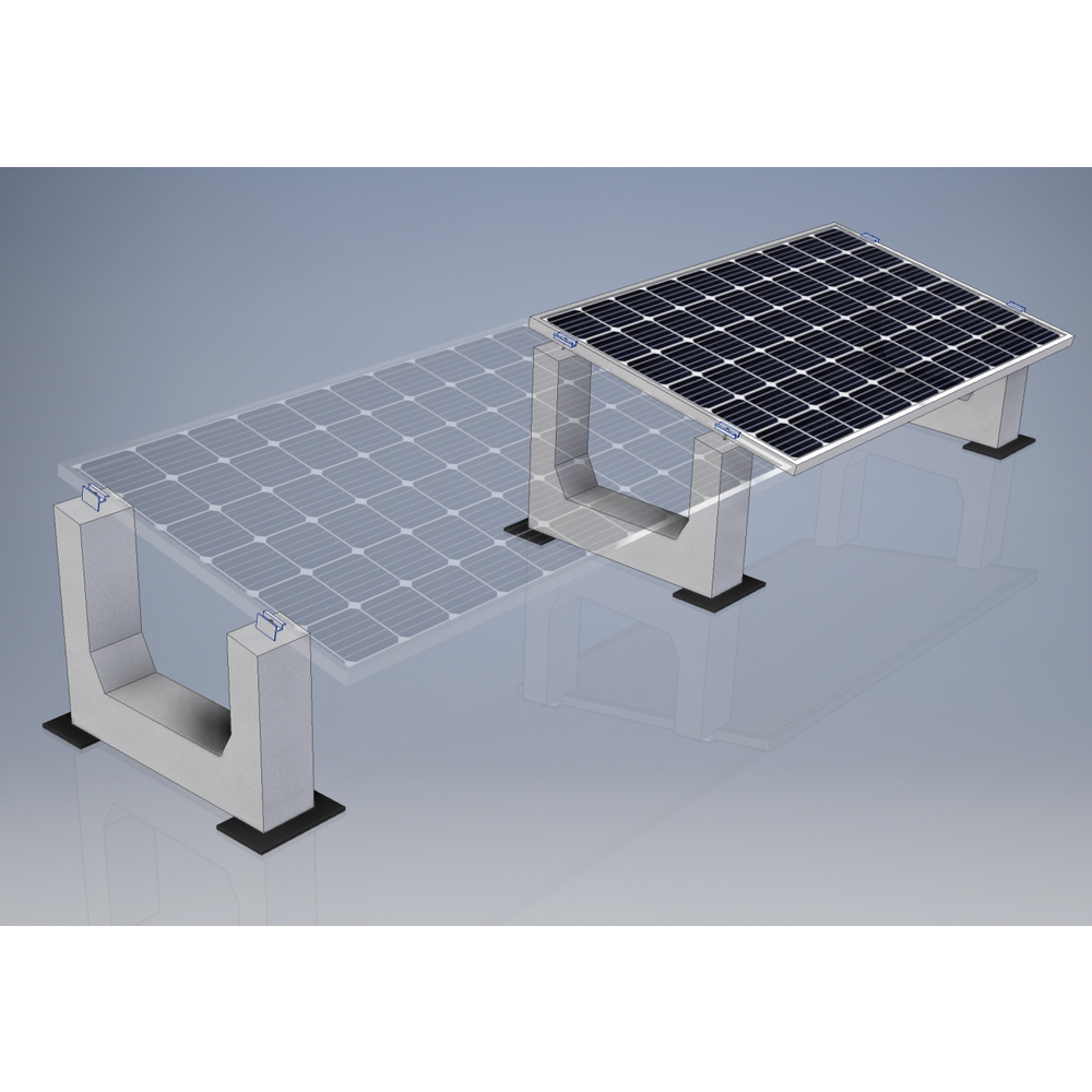 23011-2-03 SUNBALLAST Flachdachmontage Unterkonstuktion PV Module 11° Neigung (11°.2) - 44kg