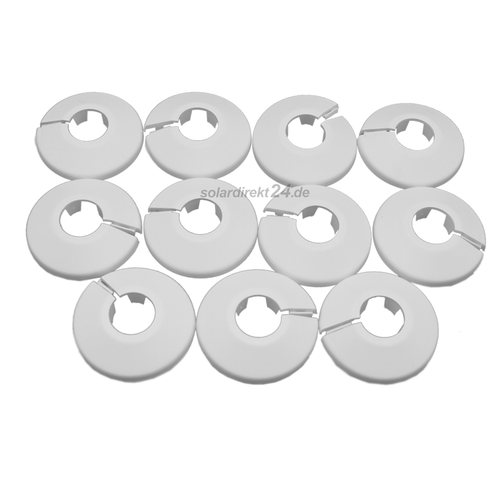 9100623-01 Heizkörper Klapprosetten, weiß, 12mm – 10 Stück