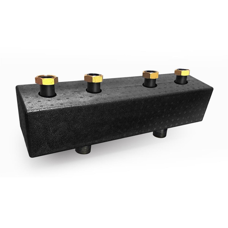 Heizungsverteiler Verteilerbalken für zwei Heizkreissets DN 25 125 mm