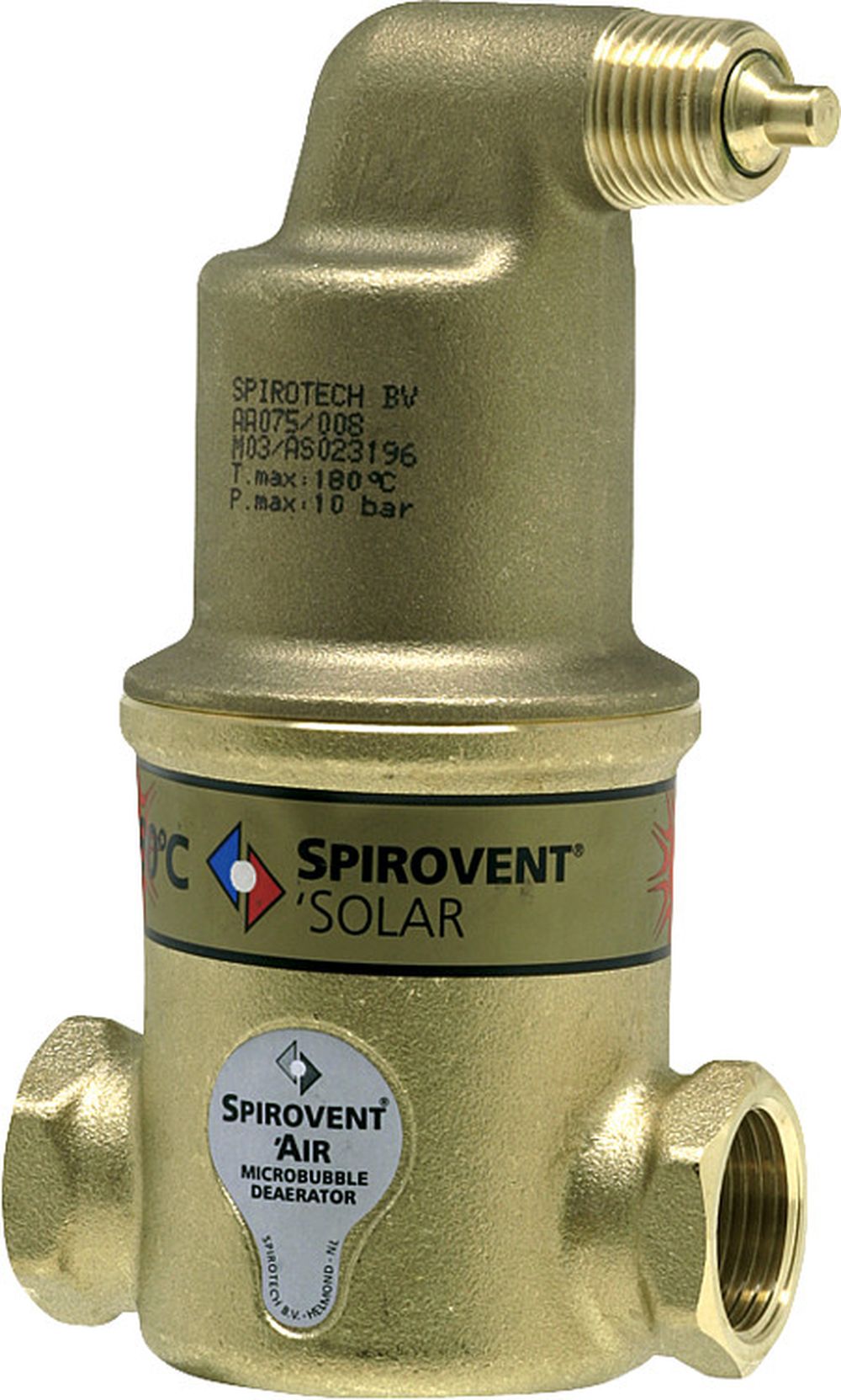 1" SpiroVent Mikroluftblasenabscheider AutoClose SOLAR AA100FBA08 Entlüfter
