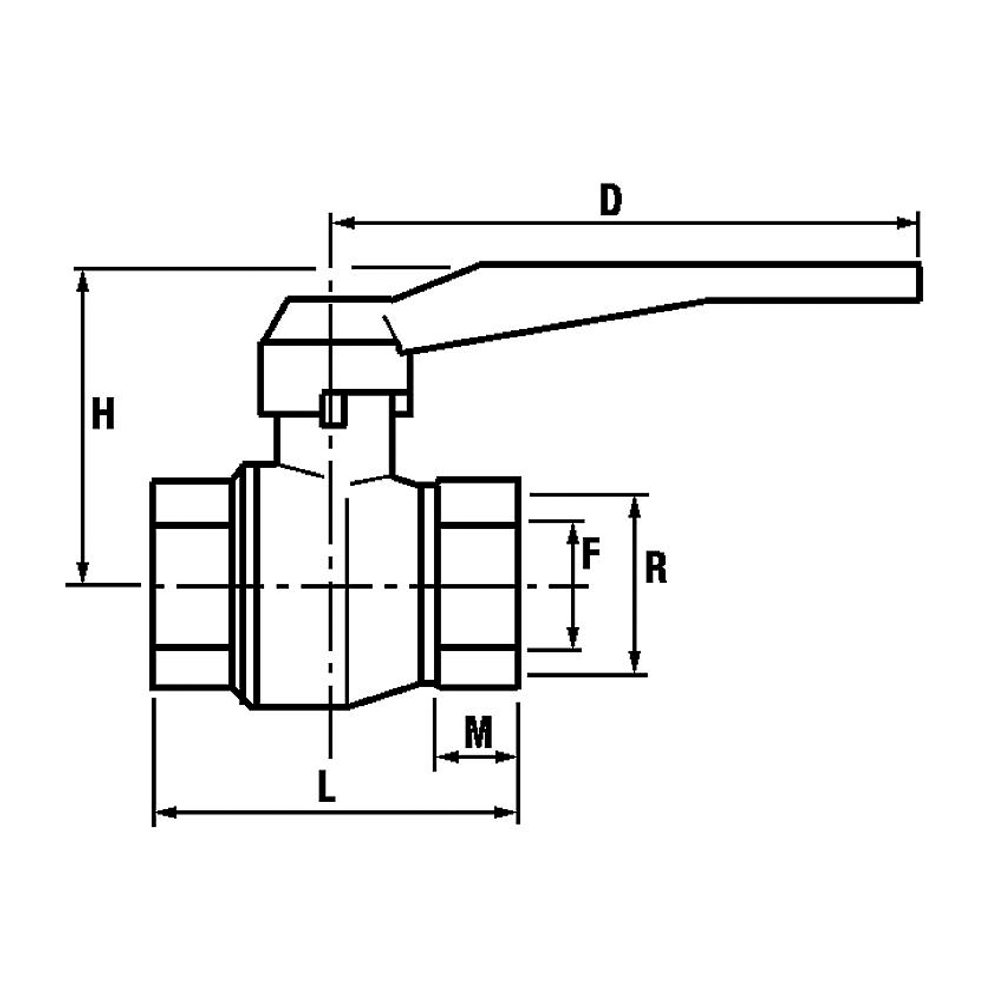 Kugelhahn mit Hebel IG/IG Absperrventil 1/2" 3/4" 1" 1 1/4" 1 1/2"