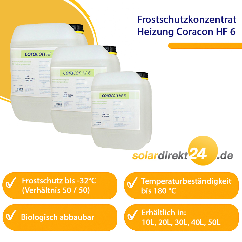 Coracon HF6 Konzentrat Heizungsschutz Frostschutz für Wasserheizungssysteme