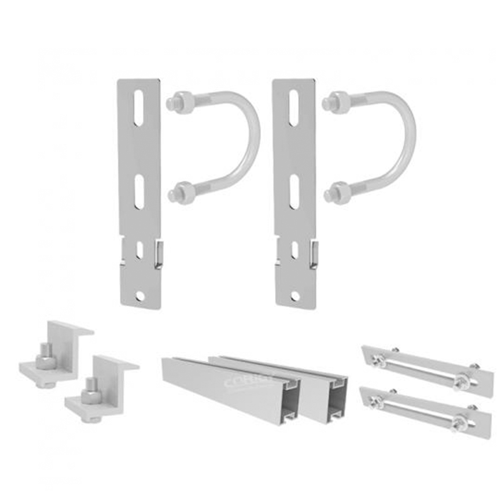 Balkon-Solarhalterung für Balkonkraftwerk 1 Modul (runder Handlauf) - 0% MwSt.