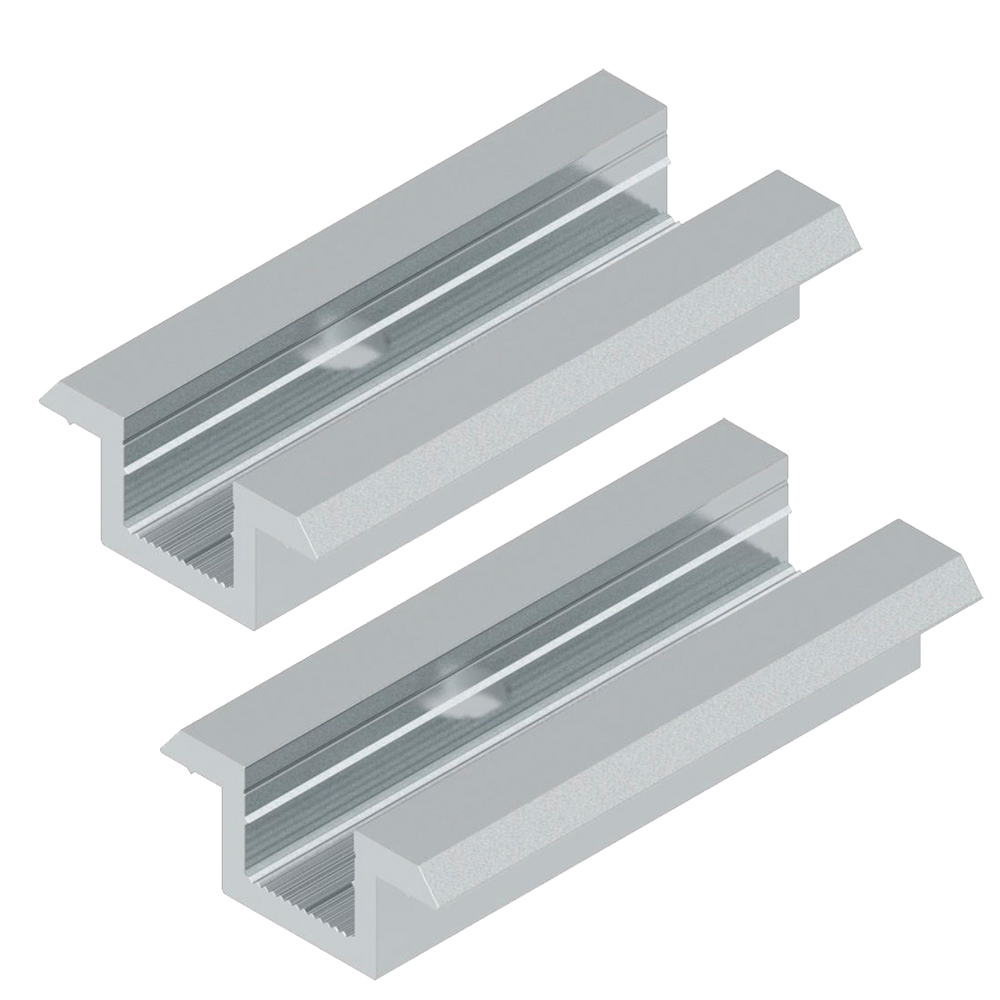 2er-Set Universal Mittelklemme für 30-50 mm Module silber Solar Photovoltaik 0% MwSt.