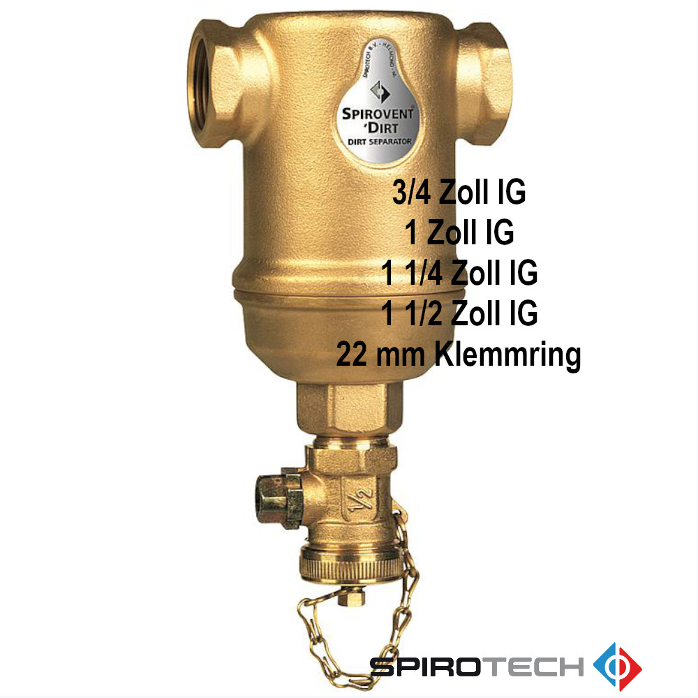 Spirotrap Schlammabscheider IG und Klemmring Abscheider