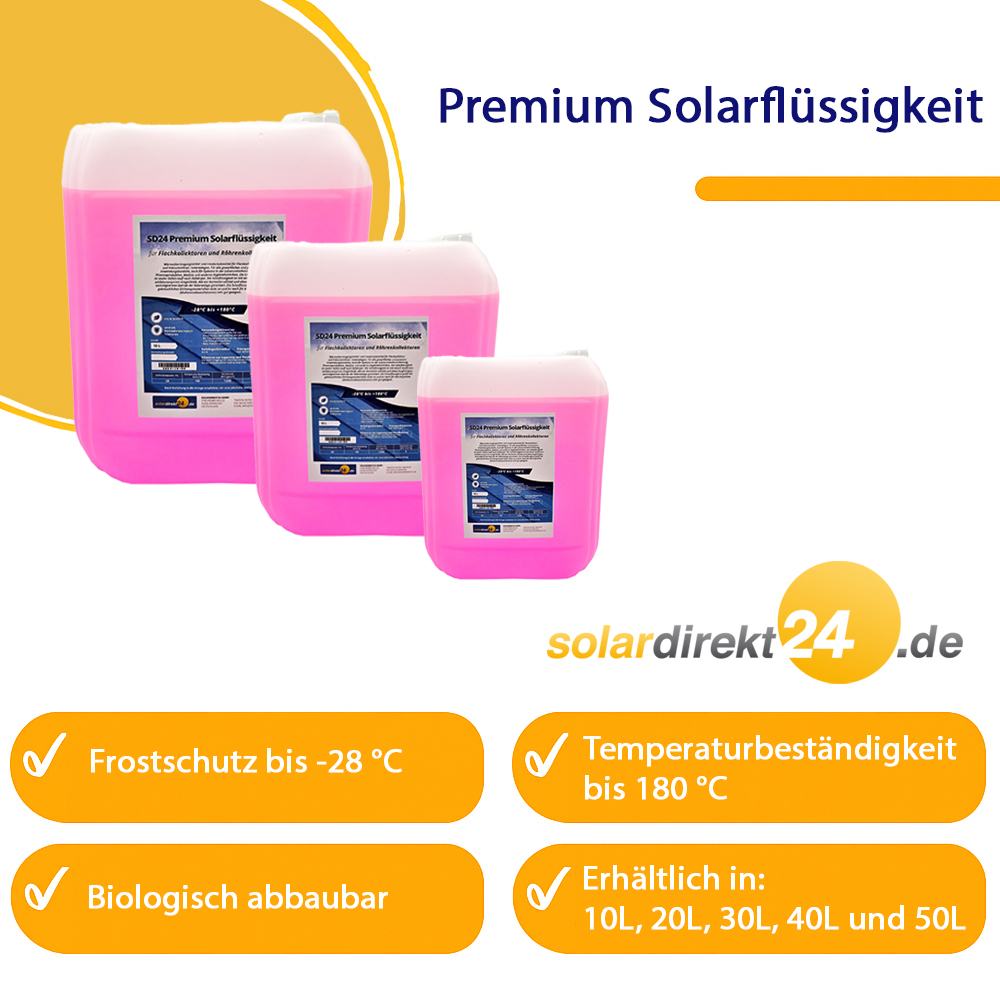Solarflüssigkeit Wärmeträgermedium Solarliquid bis -28°C