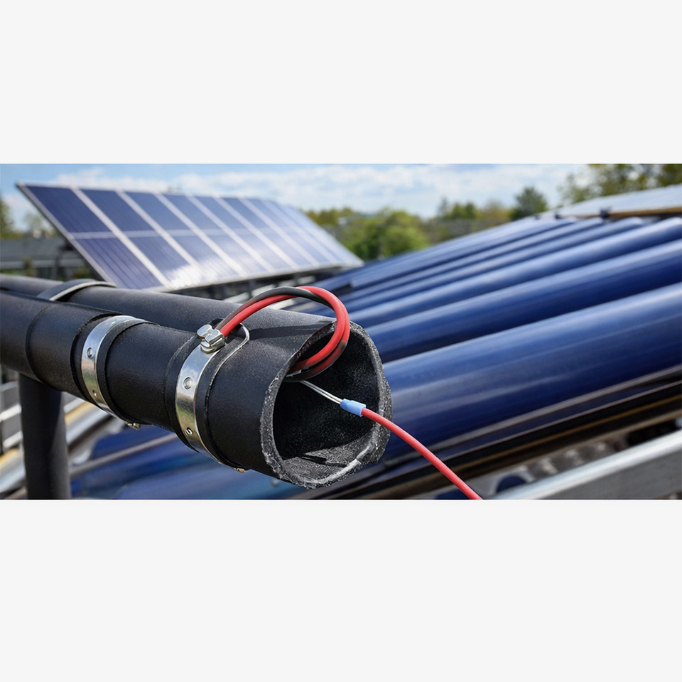 PT1000 Temperatursensor 105 °C – Speicher-, Kollektor- & Solarfühler, IP65, Edelstahl, flexible Leitung 1,5–20 m für Heizungs-, Klima- & Solarsysteme