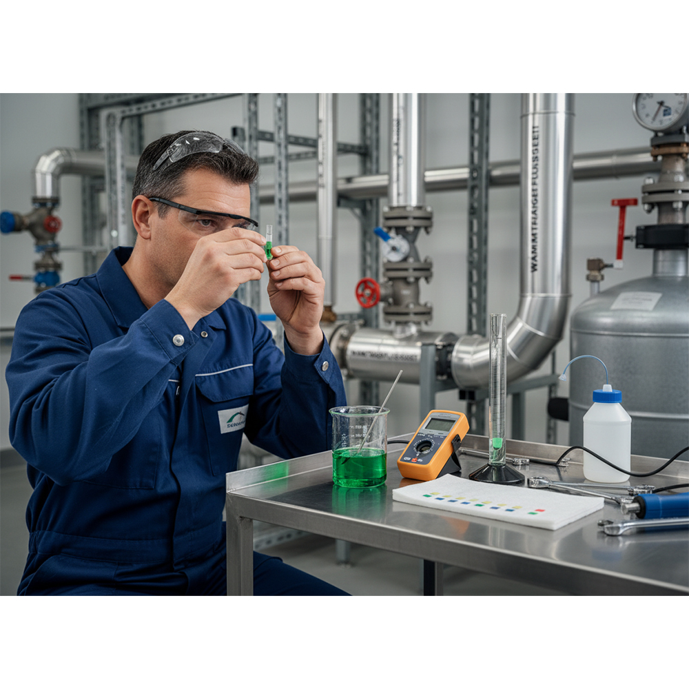 Professionelle Frostschutzmessung von Wärmeträgerflüssigkeiten nach ASTM D 1177 – zuverlässige Analyse bis −70 °C inkl. PDF-Auswertung