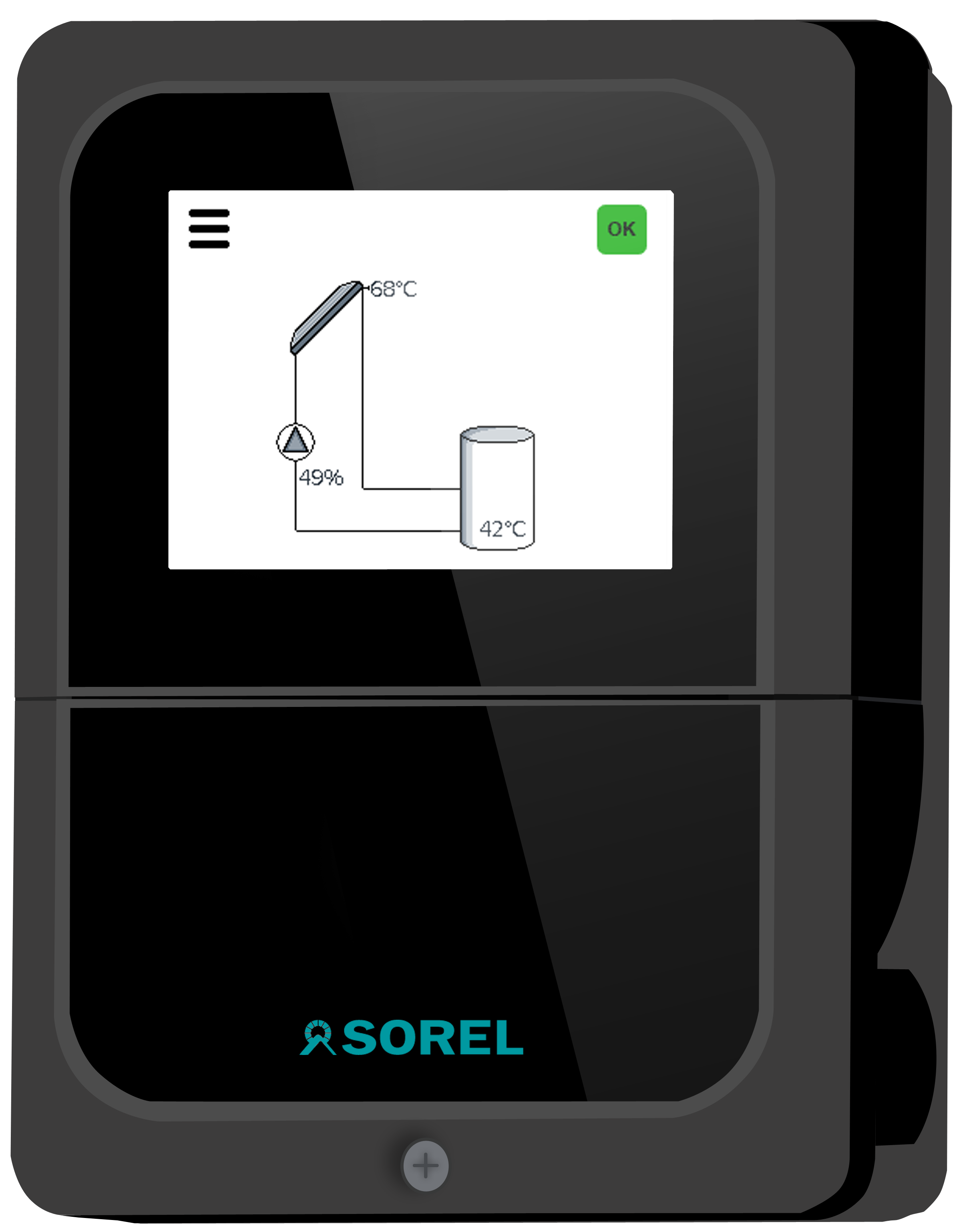 SOREL Solarsteuerung Solarregler Temperaturdifferenzsteuerung TDC SMART BASIC (inkl. 2 x PT1000 Fühler)