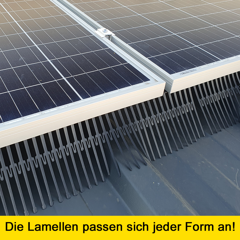 Birdstop 1 Meter H: 18cm Vogelschutz für Solaranlagen – Marderschutz für PV-Module & Dach