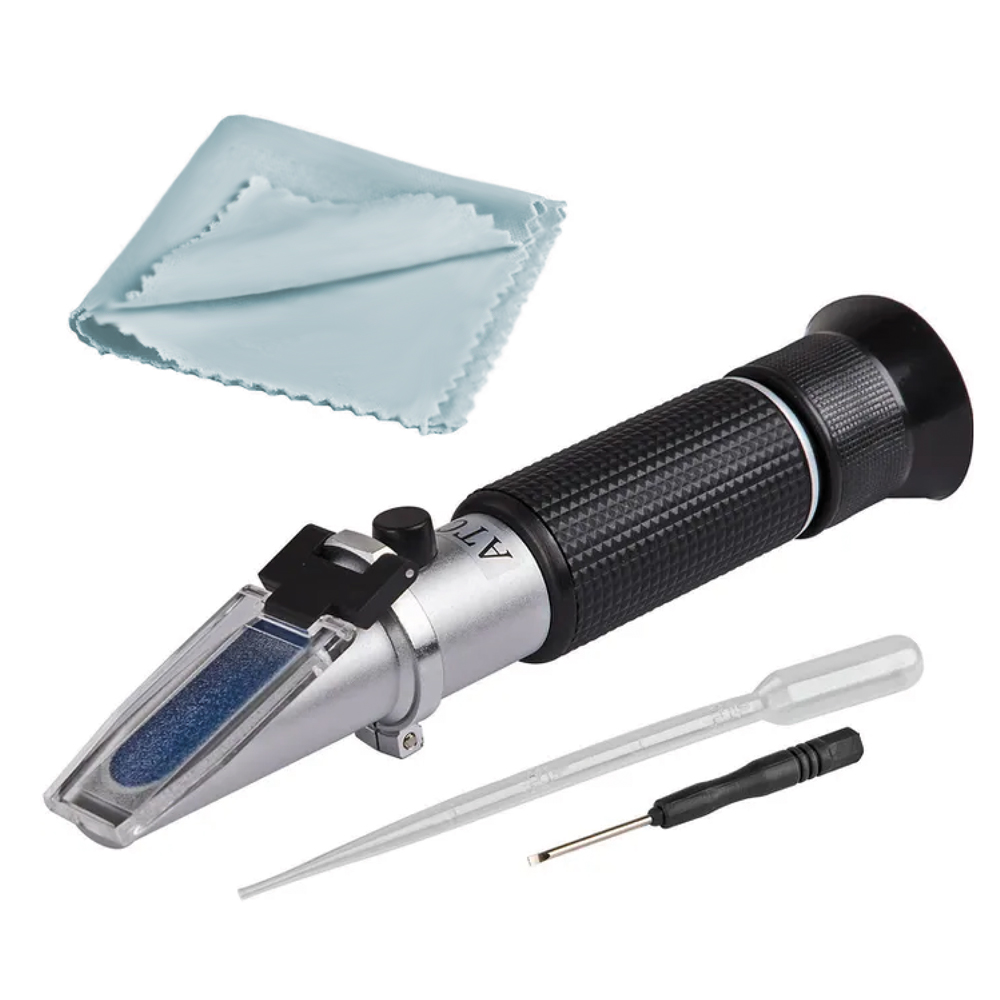 Refraktometer-Set Bestimmung des Frostschutzgehaltes für Solar- und Heizungsanlagen, PKWs und Batterien Refraktometer-Set Bestimmung des Frostschutzgehaltes für Solar- und Heizungsanlagen, PKWs und Batterien