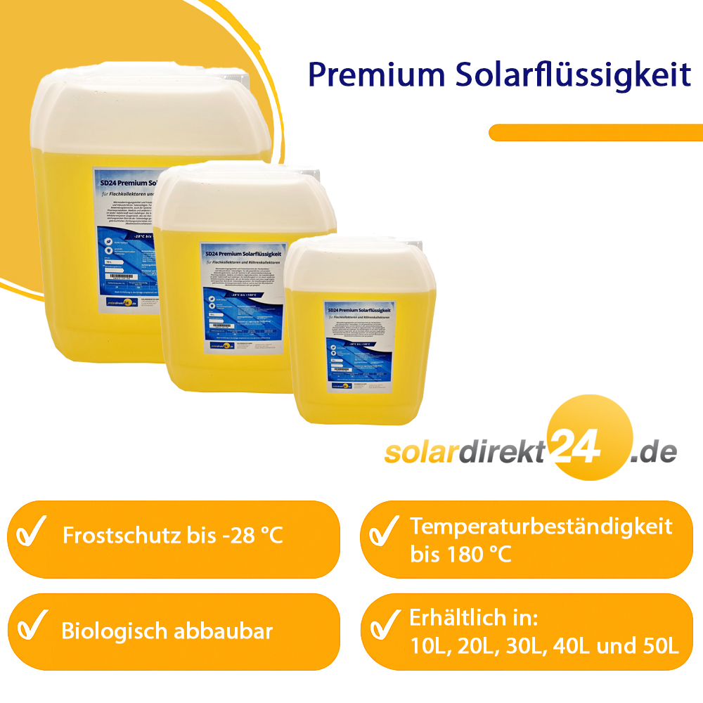 Solarflüssigkeit Frostschutz bis -28°C Wärmeträgermedium Solarliquid