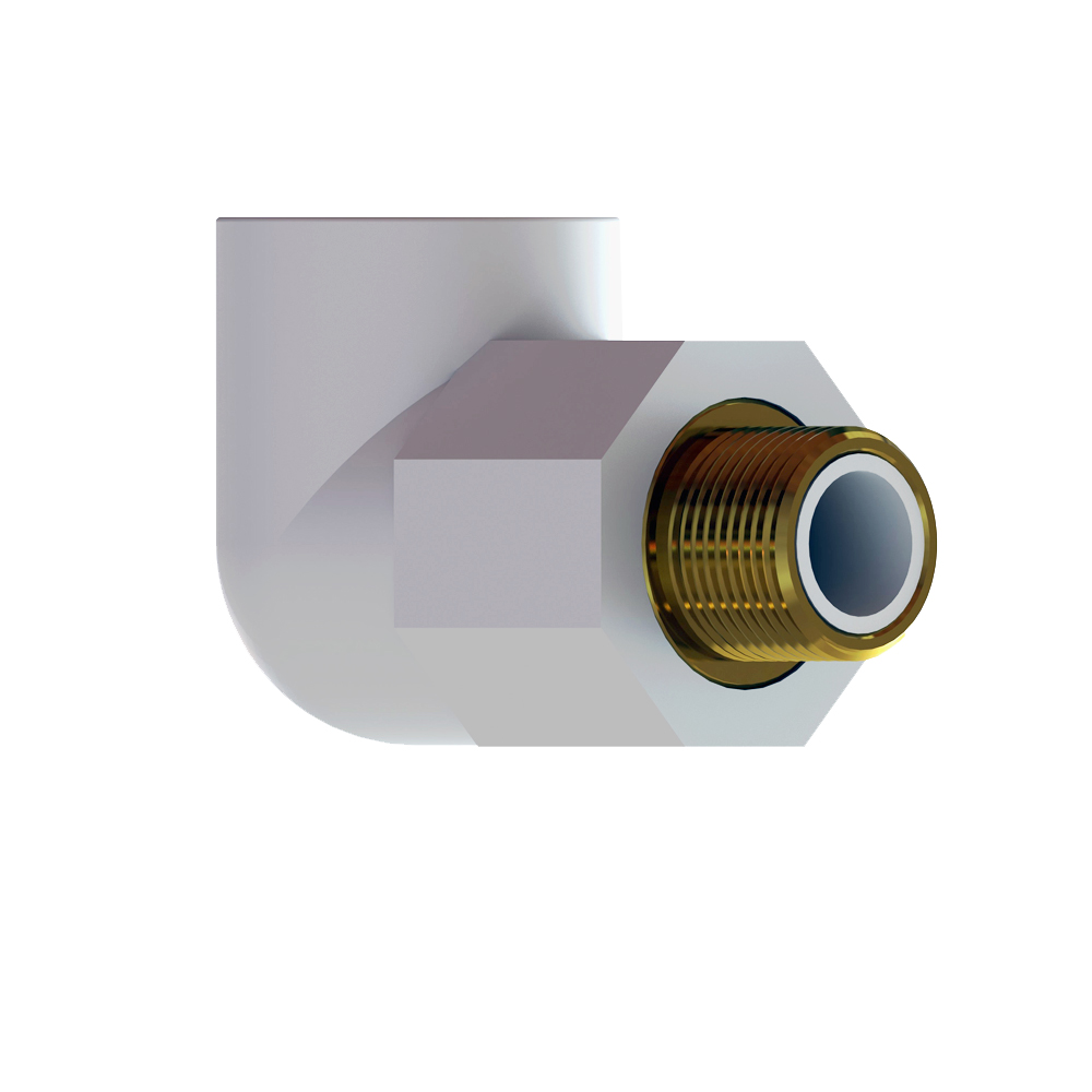 Aqua-Plus - PPR Rohr Winkel 90° AG Kunststoff Schweißsysteme 20-32 mm